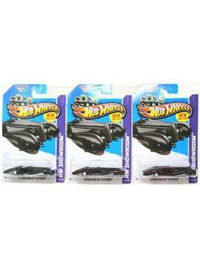 3 Hot Wheels Cadillac Fleetwood Custom HW Showroom 2013 Lot  Black #D-18